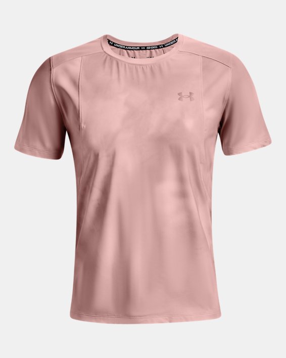 Men's UA Iso-Chill Run Laser Short Sleeve, Pink, pdpMainDesktop image number 4